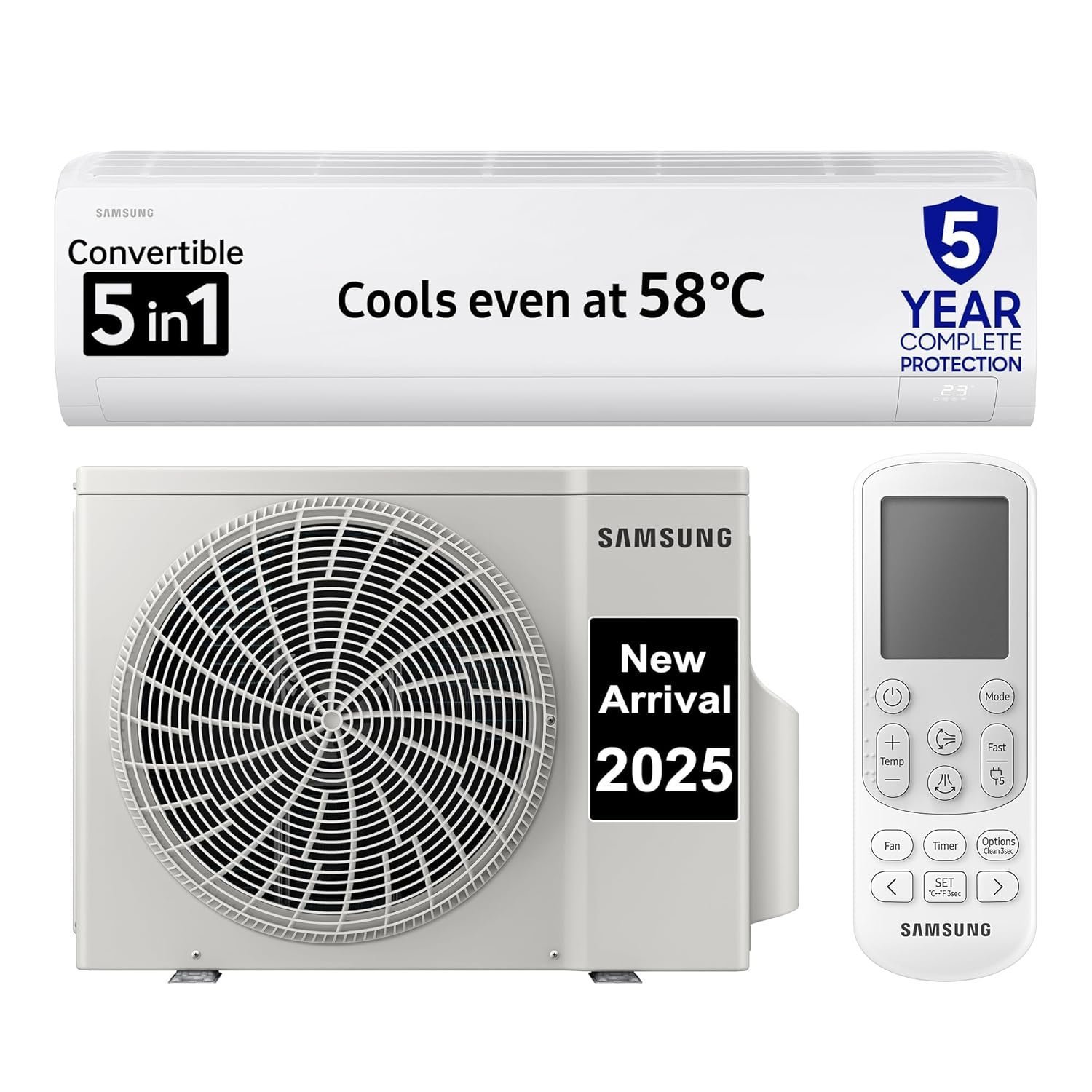 Samsung 1 Ton 3 Star Digital Inverter Split AC (Faster & Powerful Cooling even at 58 Degree C, 100% Copper, 5 year comprehensive warranty