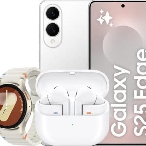 Samsung Galaxy S25 Edge 512GB Titanium Silver + Watch7 40mm Bluetooth Cream + Buds 3 Pro White