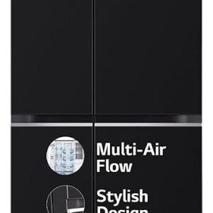 LG 655 L Frost Free Smart Inverter Double Door Side by Side Refrigerator (GL-B257HWBY, Western Black, Express Freezing | Multi Air-Flow)