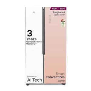Godrej 600 L 3 Star, 1+2 Years Additional Warranty, Smart convertible Zones with Digital Touch Panel, Frost Free Inverter Side By Side Refrigerator