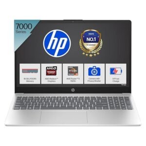 HP 15, AMD Ryzen 5 7520U, 16GB DDR5, 512GB SSD, (Win 11, Office 21, Silver, 1.59kg), Anti-Glare, Micro-Edge, 15.6-inch(39.6cm), FHD Laptop, AMD Radeon Graphics,1080p camera