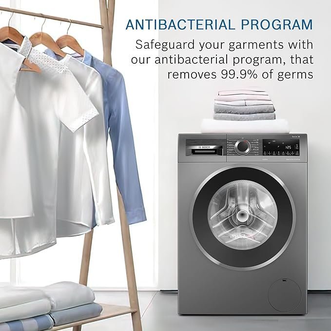 Bosch 10.5/6 KG Inverter Fully Automatic Front Load Washer Dryer with LED TOUCH DISPLAY (WNA2E4U1IN,Cast Iron Grey) - Image 4