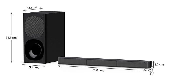 Sony HT-S20R Real 5.1ch Dolby Digital Soundbar for TV with subwoofer and Compact Rear Speakers, 5.1ch Home Theatre System - Image 2