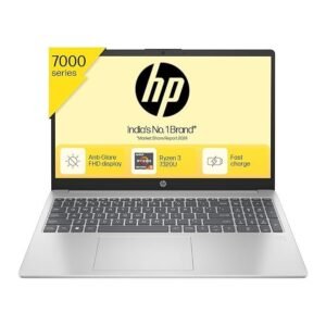 HP 15, AMD Ryzen 3 7320U Laptop (8GB LPDDR5, 512GB SSD) Anti-Glare, Micro-Edge, 15.6"/39.6cm,FHD, Win 11, Silver, 1.59kg, AMD Radeon Graphics, 1080p HD Camera, fc0154AU