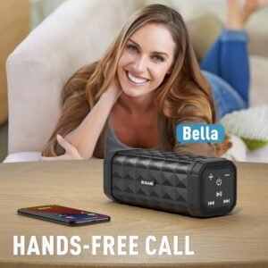 BUGANI Bluetooth Speaker M99 Speaker Bluetooth Wireless, Louder Volume, Stereo Sound, 24H Playtime, 100ft Wireless Range, IPX5 Waterproof, Built-in Mic